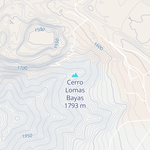 Map of Cerro Lomas Bayas