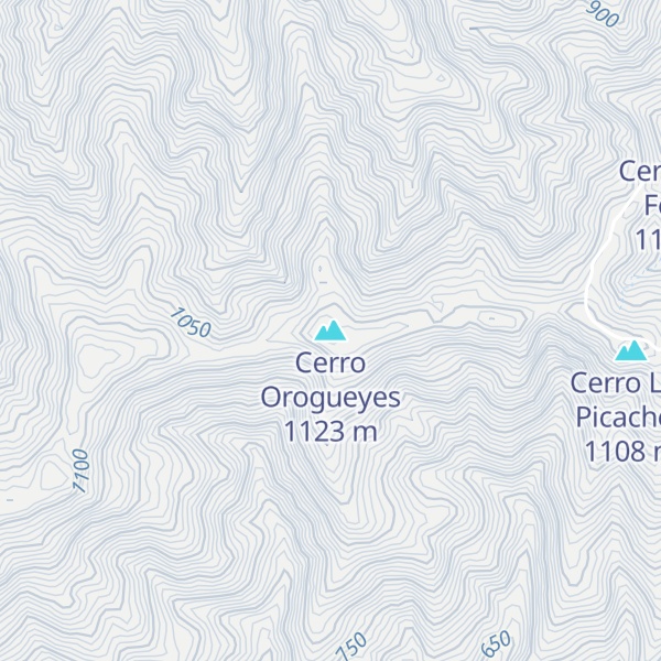 Map of Cerro Orogueyes