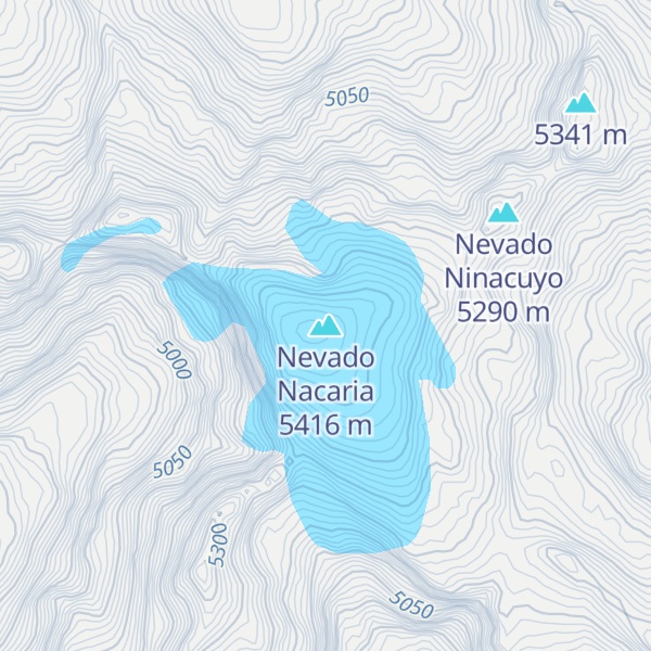 Map of Nevado Nacaria