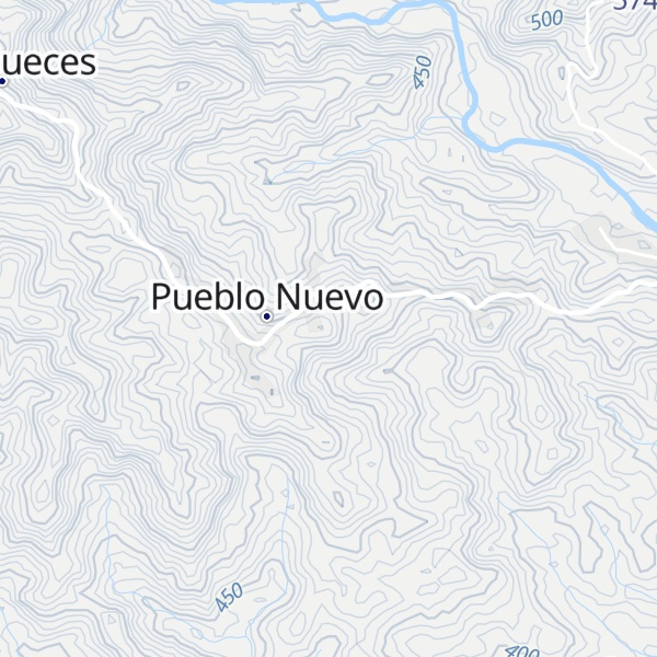 Map of Cerro Pueblo Nuevo