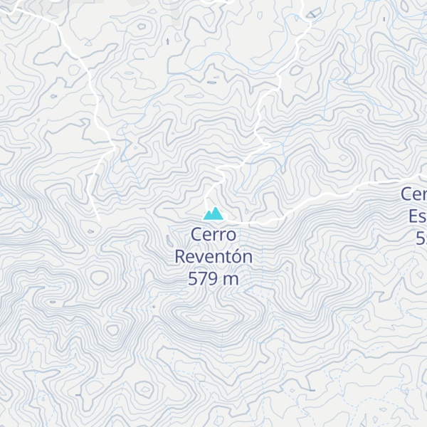 Map of Cerro Reventón