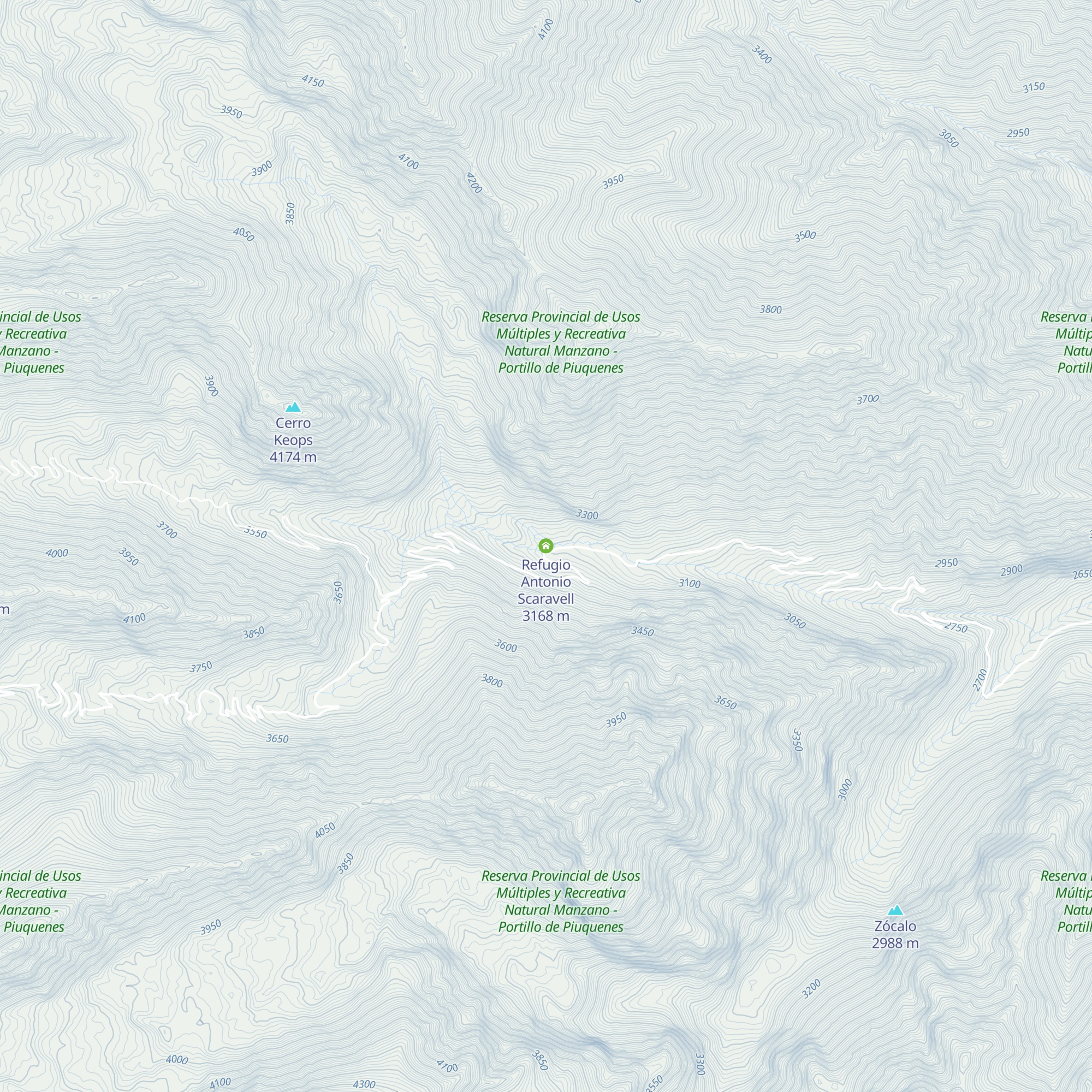 Refugio Antonio Scaravell map