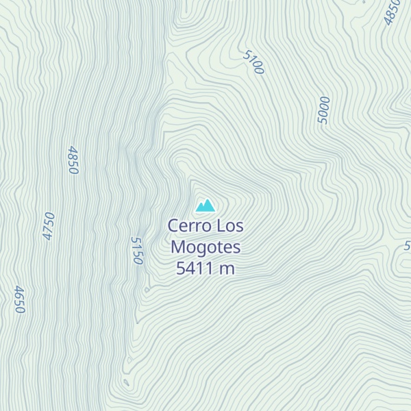 Map of Cerro Los Mogotes