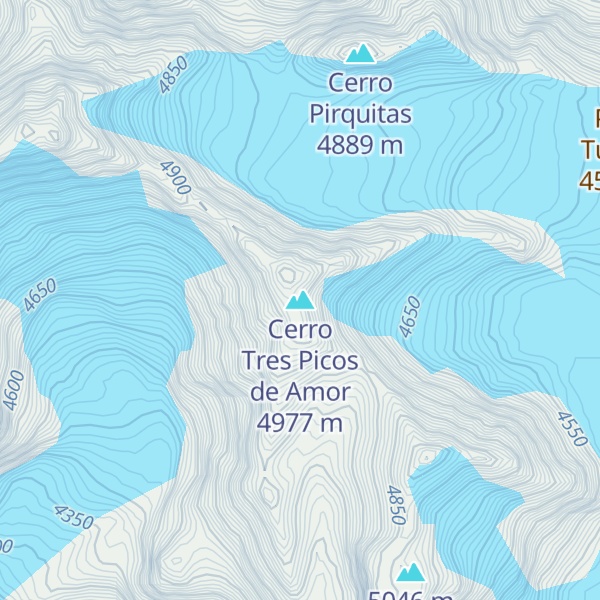 Map of Cerro Tres Picos de Amor