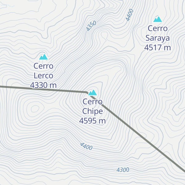 Map of Cerro Chipe