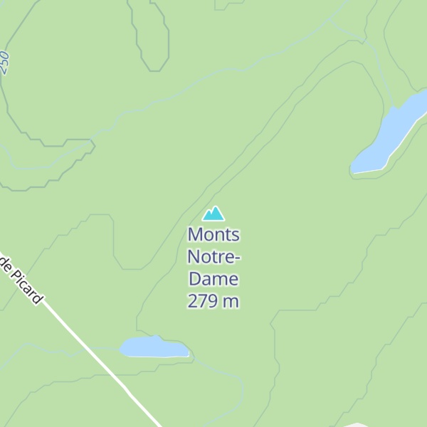Map of Monts Notre-Dame