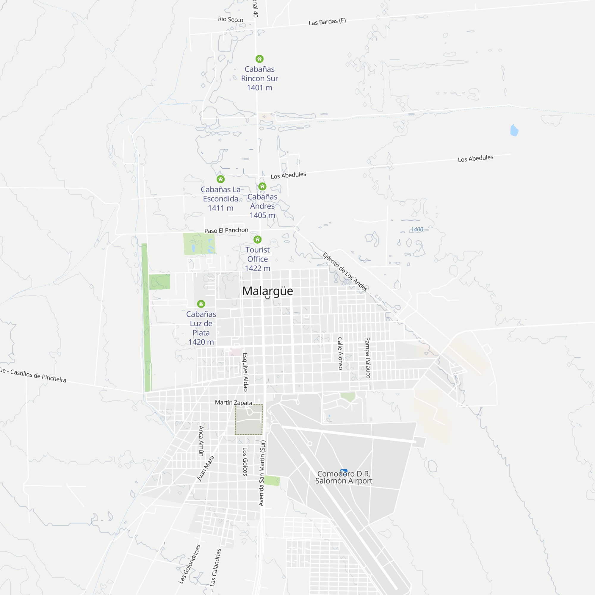 Cabañas Los Nogales map