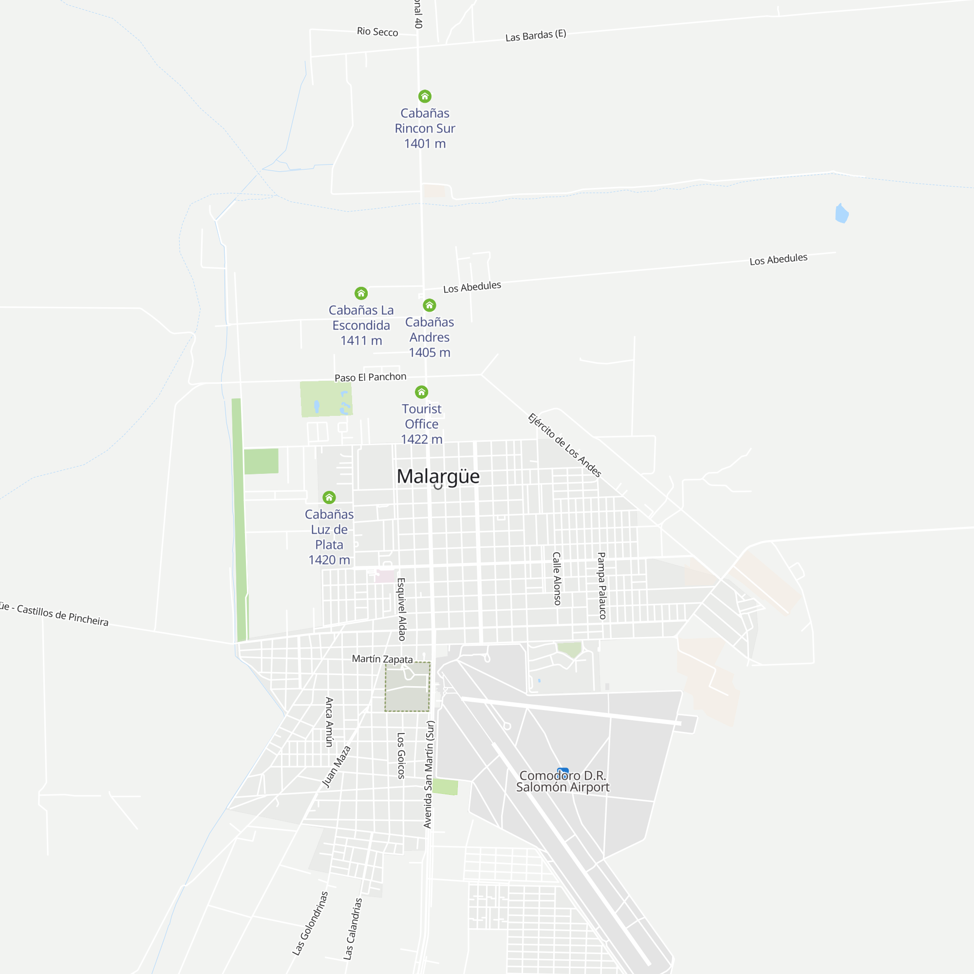 Cabañas Los Nogales map