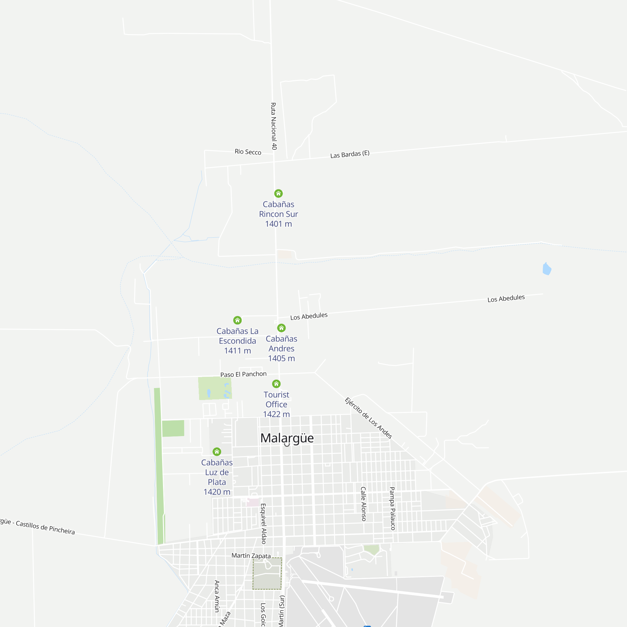 Cabañas Terrazas del Bosque map