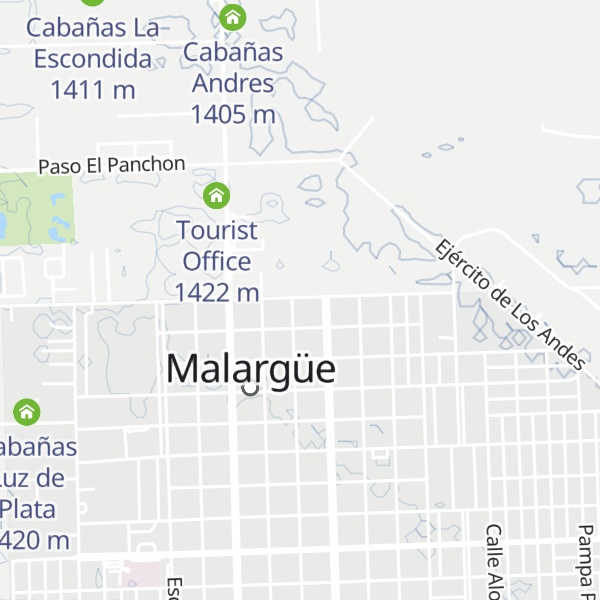 Map of Cabañas Piedras Negras