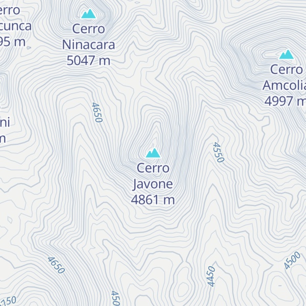 Map of Cerro Javone