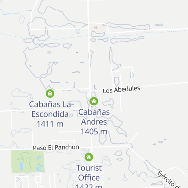 Map of Cabañas Villa Del Sol