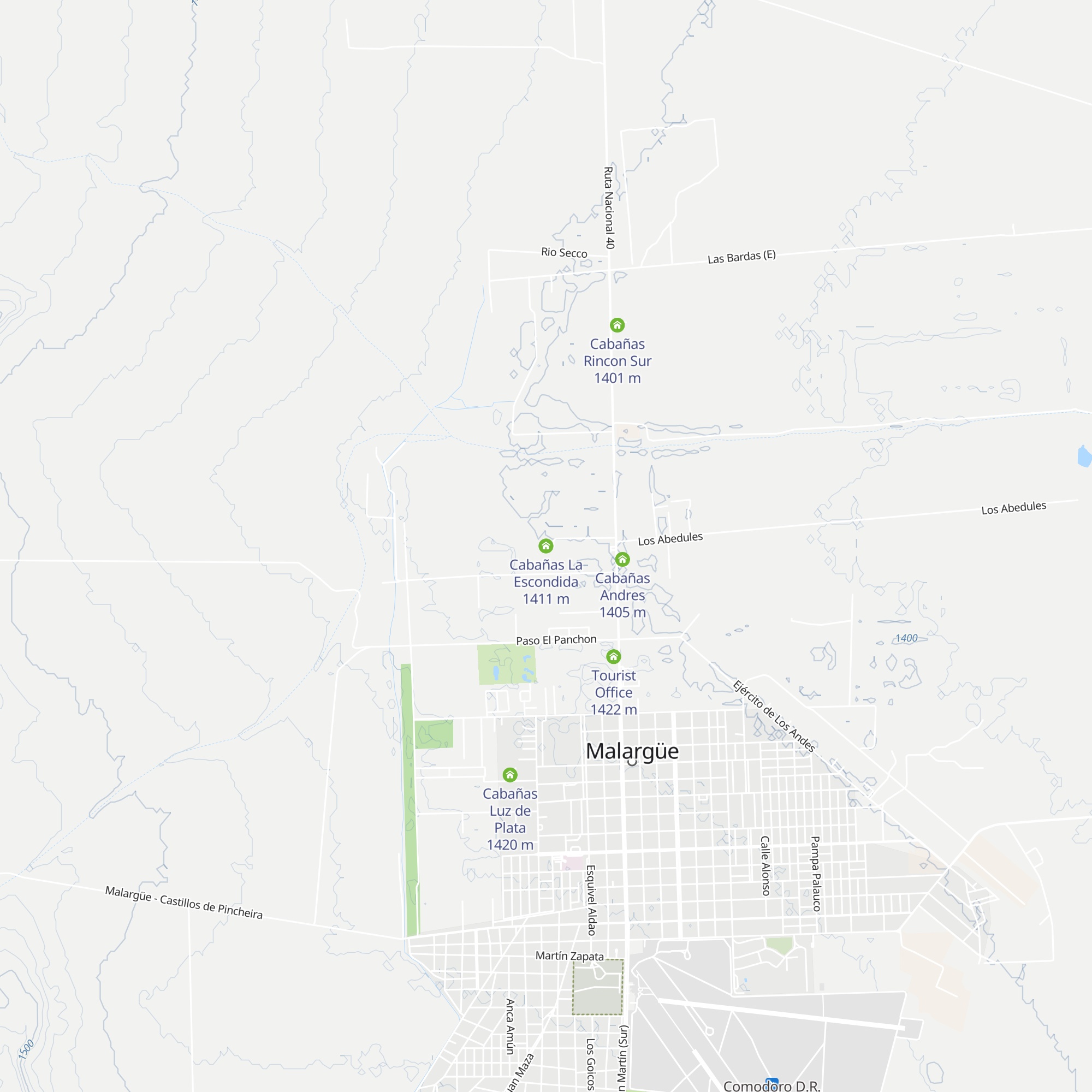 Cabañas La Escondida map