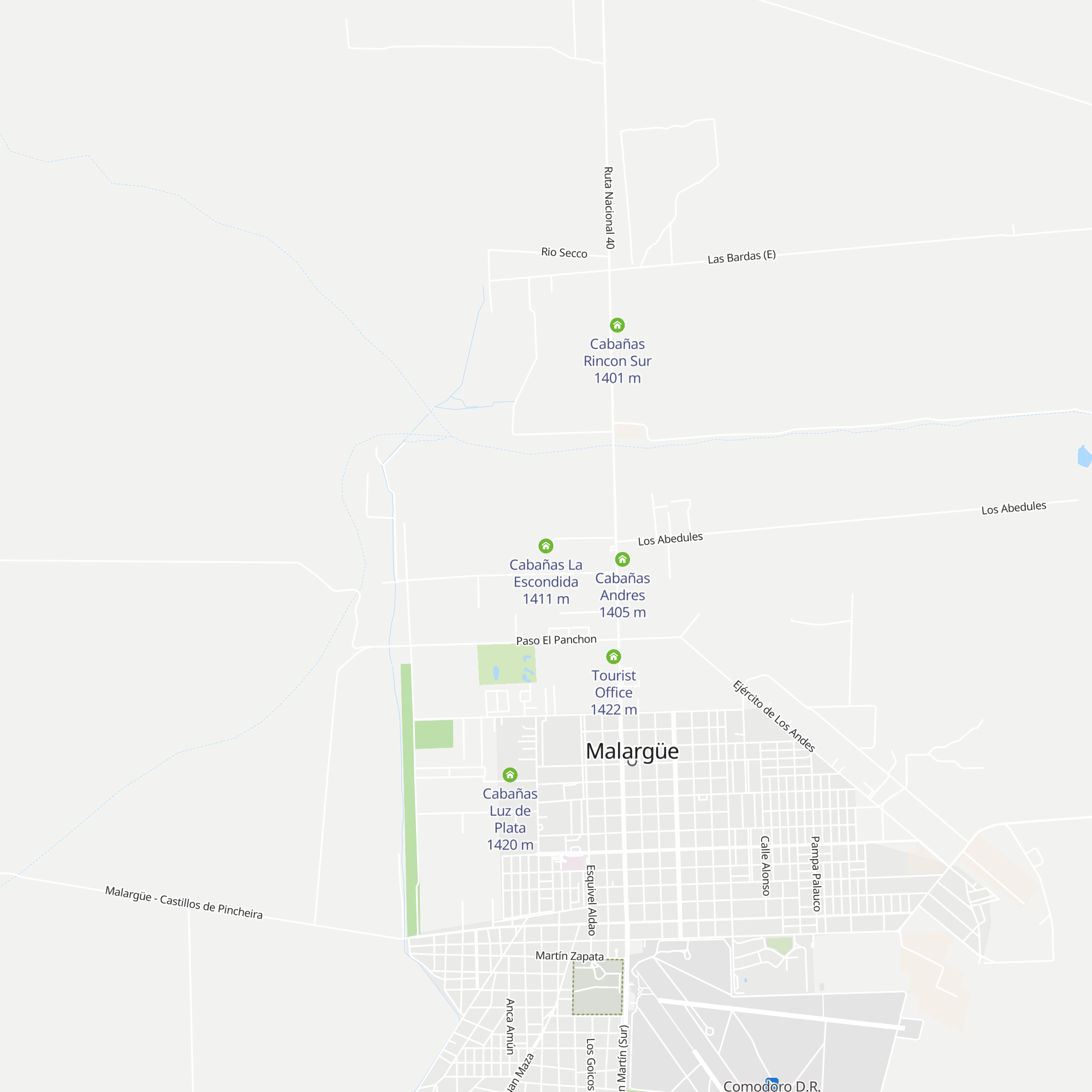 Cabañas La Escondida map