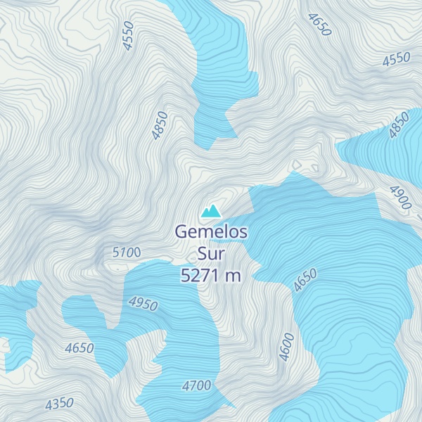 Map of Gemelos Sur