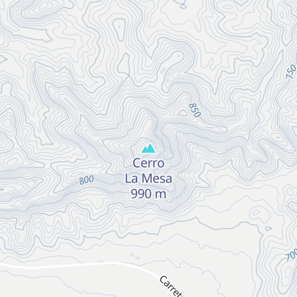 Map of Cerro La Mesa