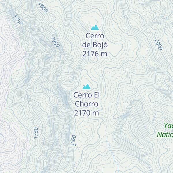 Map of Cerro El Chorro