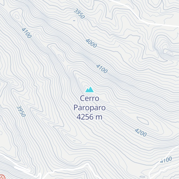 Map of Cerro Paroparo