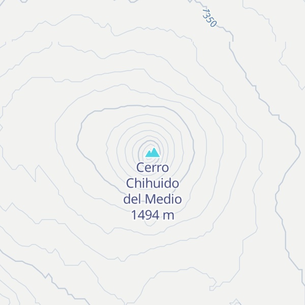 Map of Cerro Chihuido del Medio