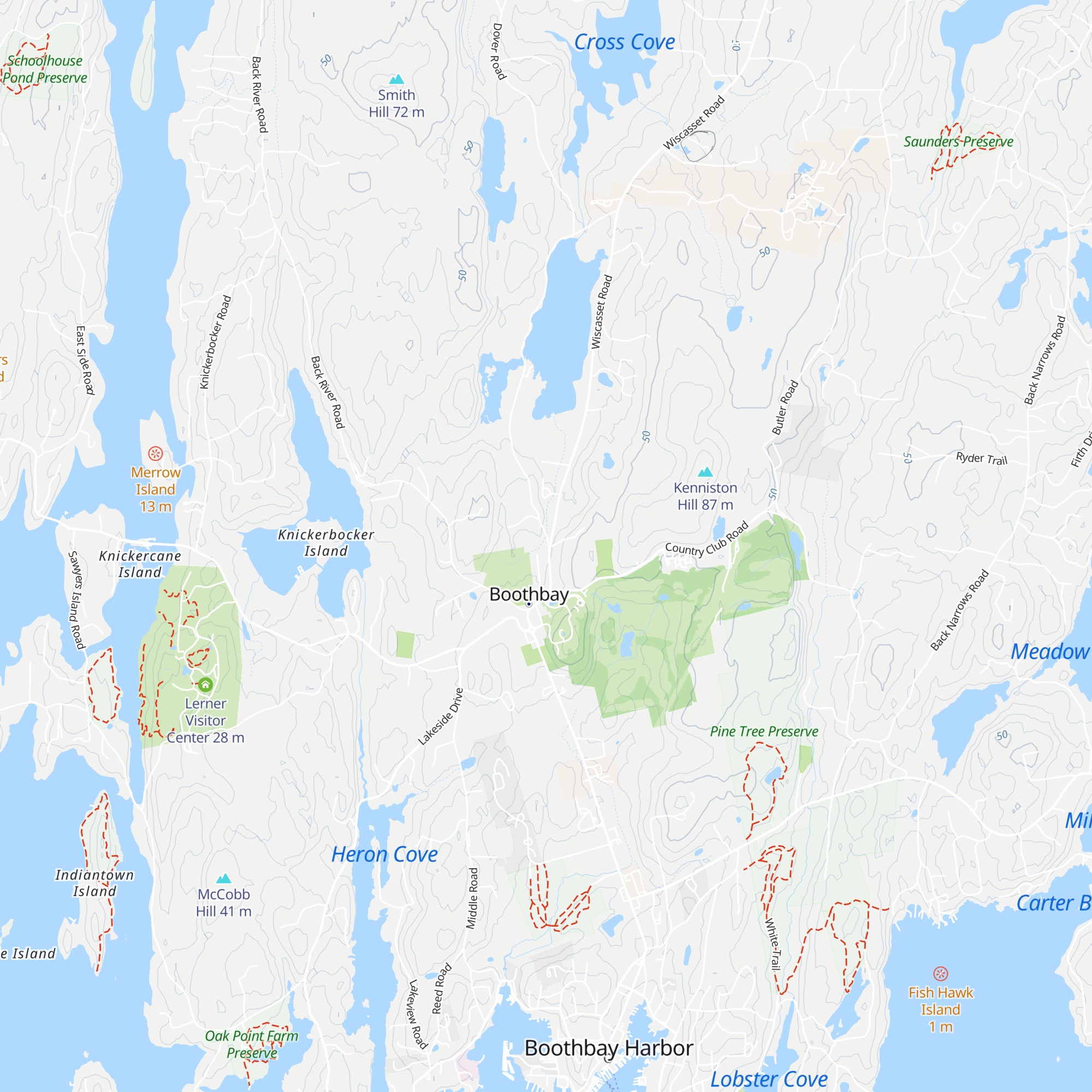 Boothbay Region Informaton Center map