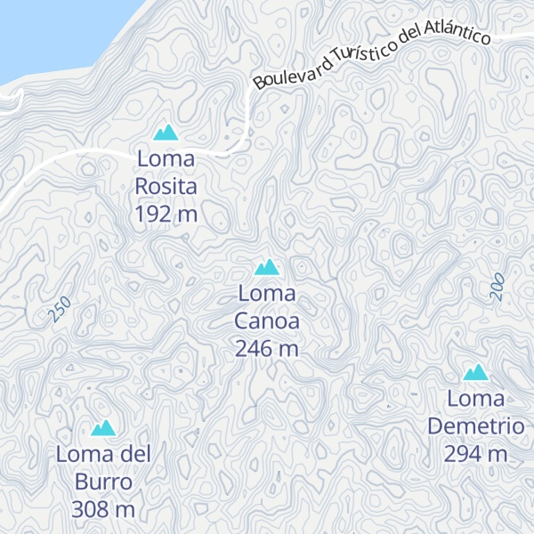 Map of Loma Canoa
