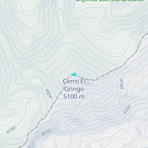 Map of Cerro El Gringo