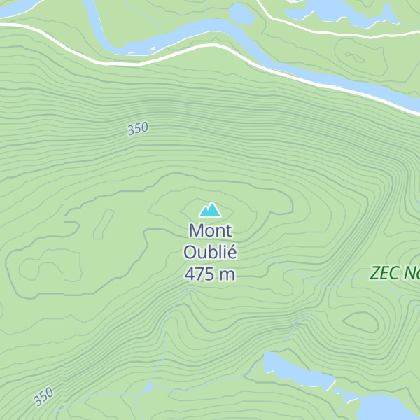 Map of Mont Oublié