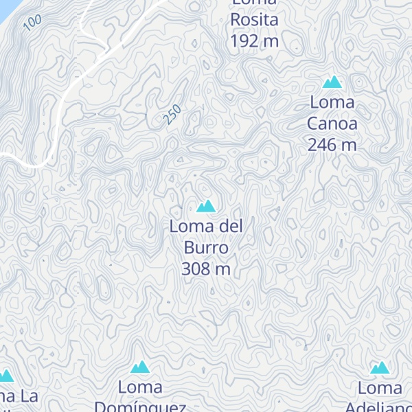 Map of Loma del Burro
