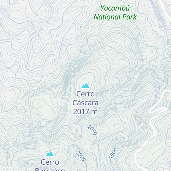 Map of Cerro Cáscara