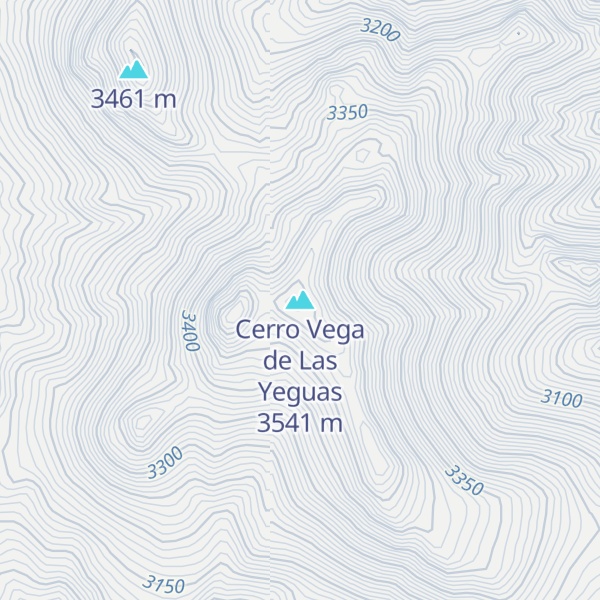 Map of Cerro Vega de Las Yeguas