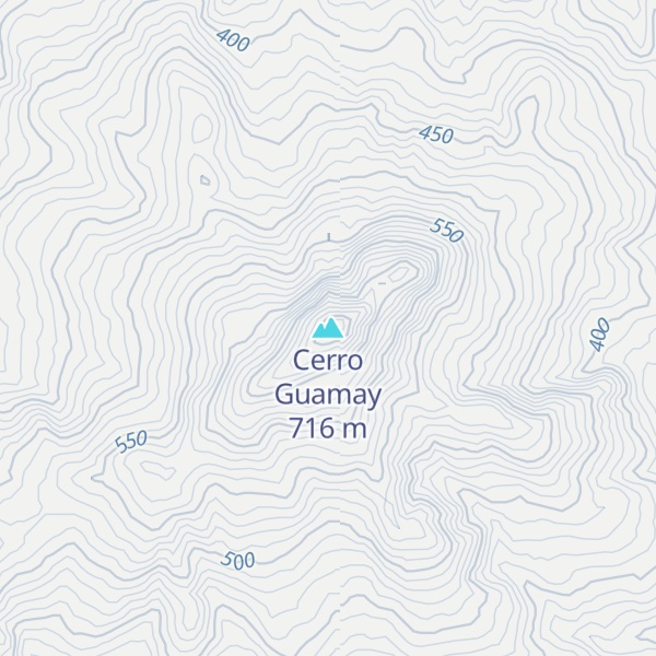 Map of Cerro Guamay