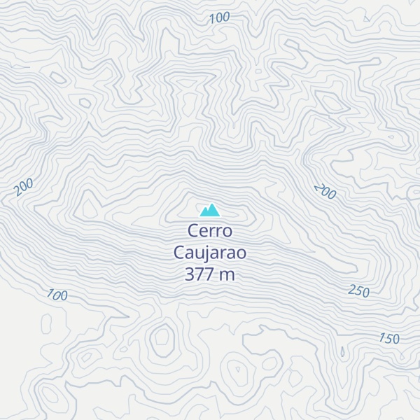 Map of Cerro Caujarao