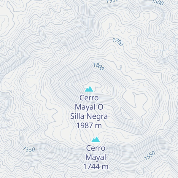 Map of Cerro Mayal O Silla Negra