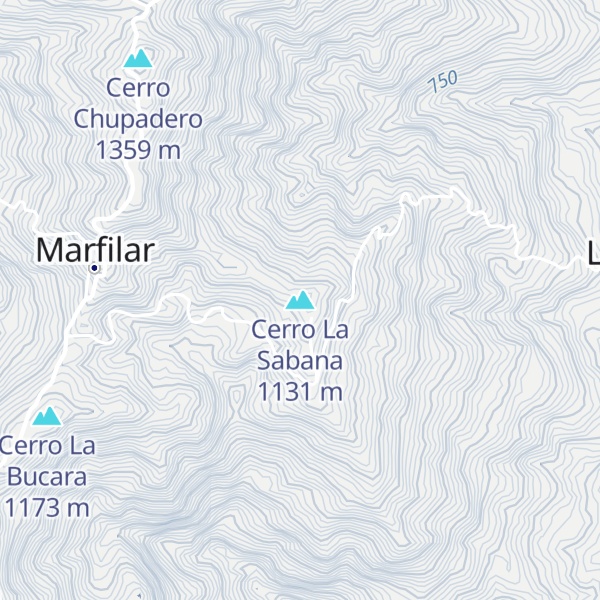 Map of Cerro La Sabana