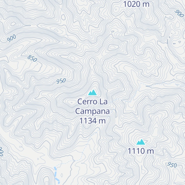 Map of Cerro La Campana
