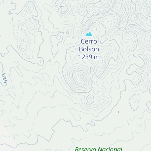 Map of Cerro El Bolsón