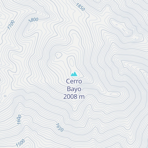 Map of Cerro Bayo