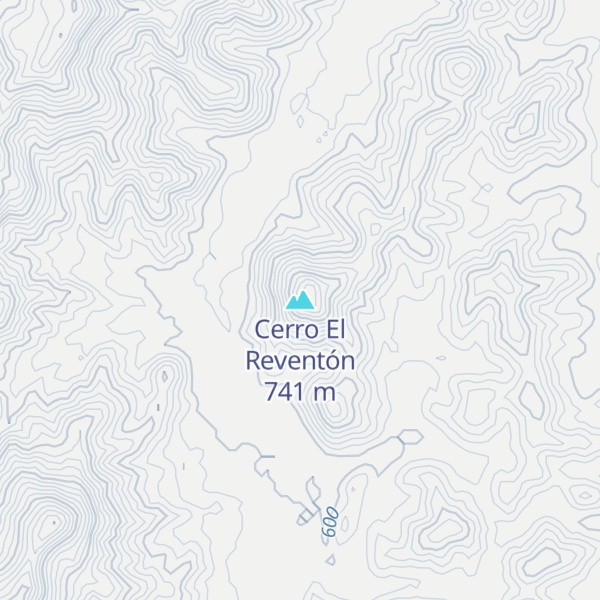 Map of Cerro El Reventón