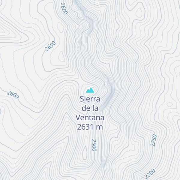 Map of Sierra de la Ventana