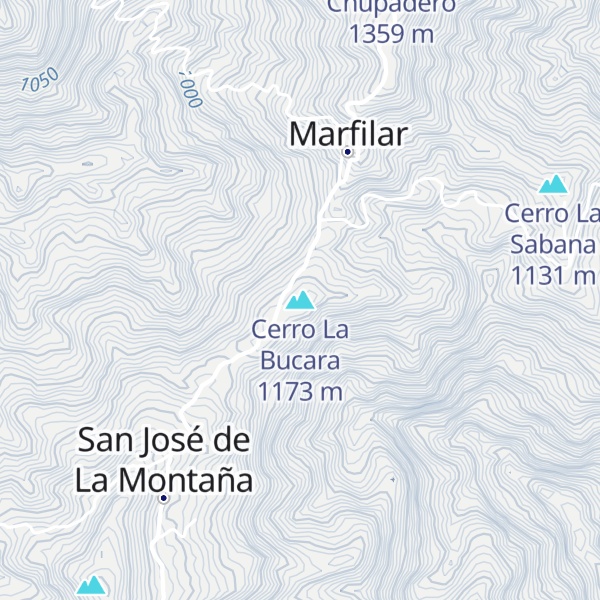Map of Cerro La Bucara