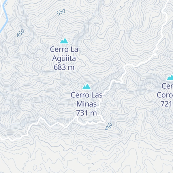 Map of Cerro Las Minas