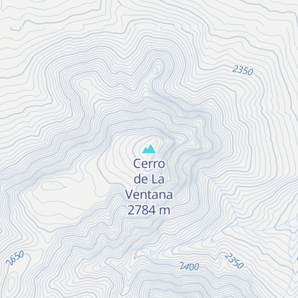 Map of Cerro de La Ventana