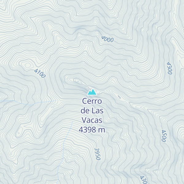 Map of Cerro de Las Vacas