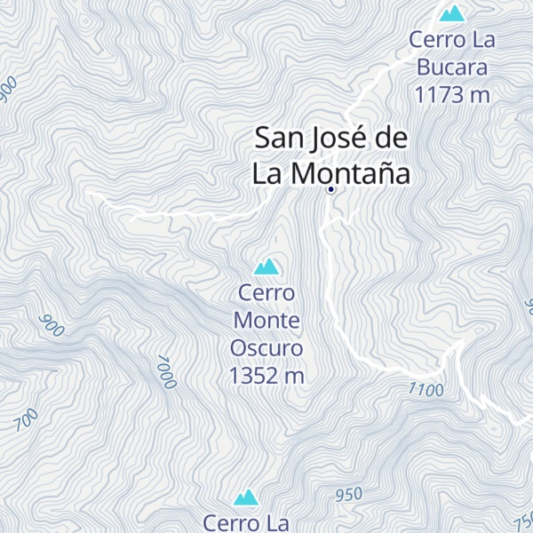 Map of Cerro Monte Oscuro