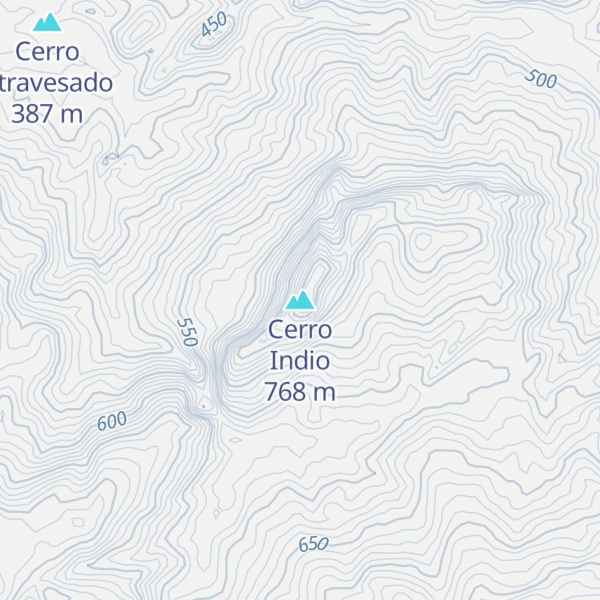 Map of Cerro Indio