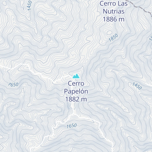Map of Cerro Papelón
