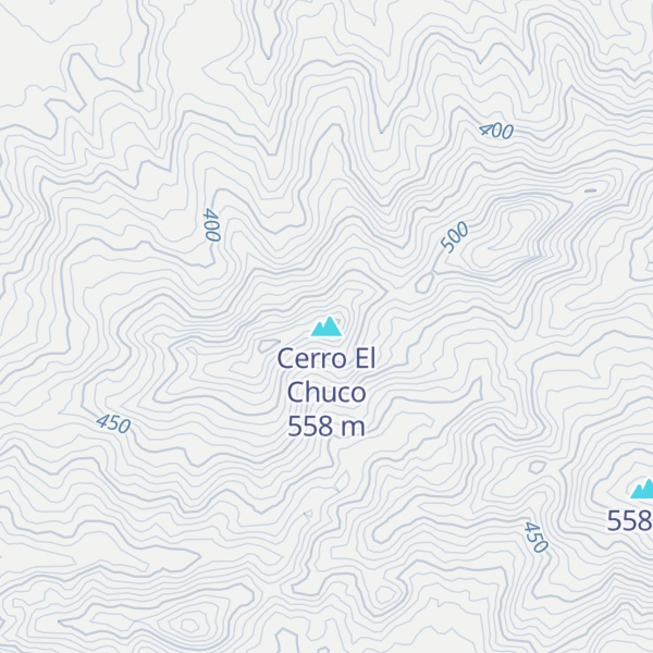 Map of Cerro El Chuco