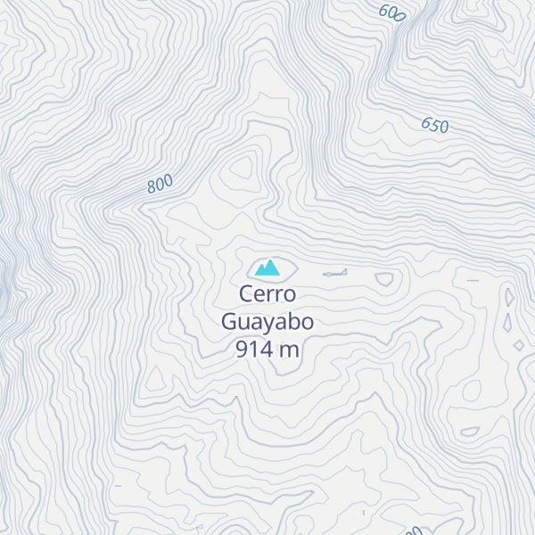 Map of Cerro Guayabo