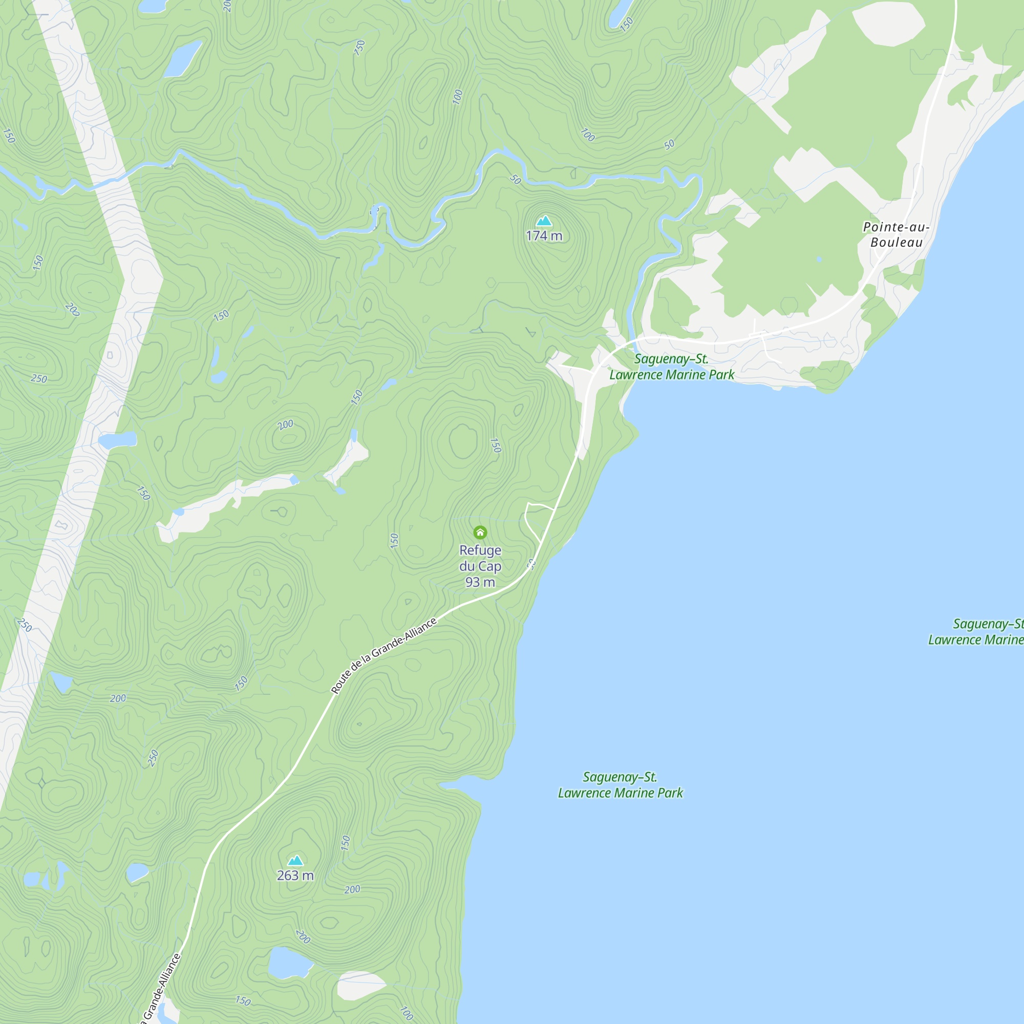 Refuge de la Pointe map