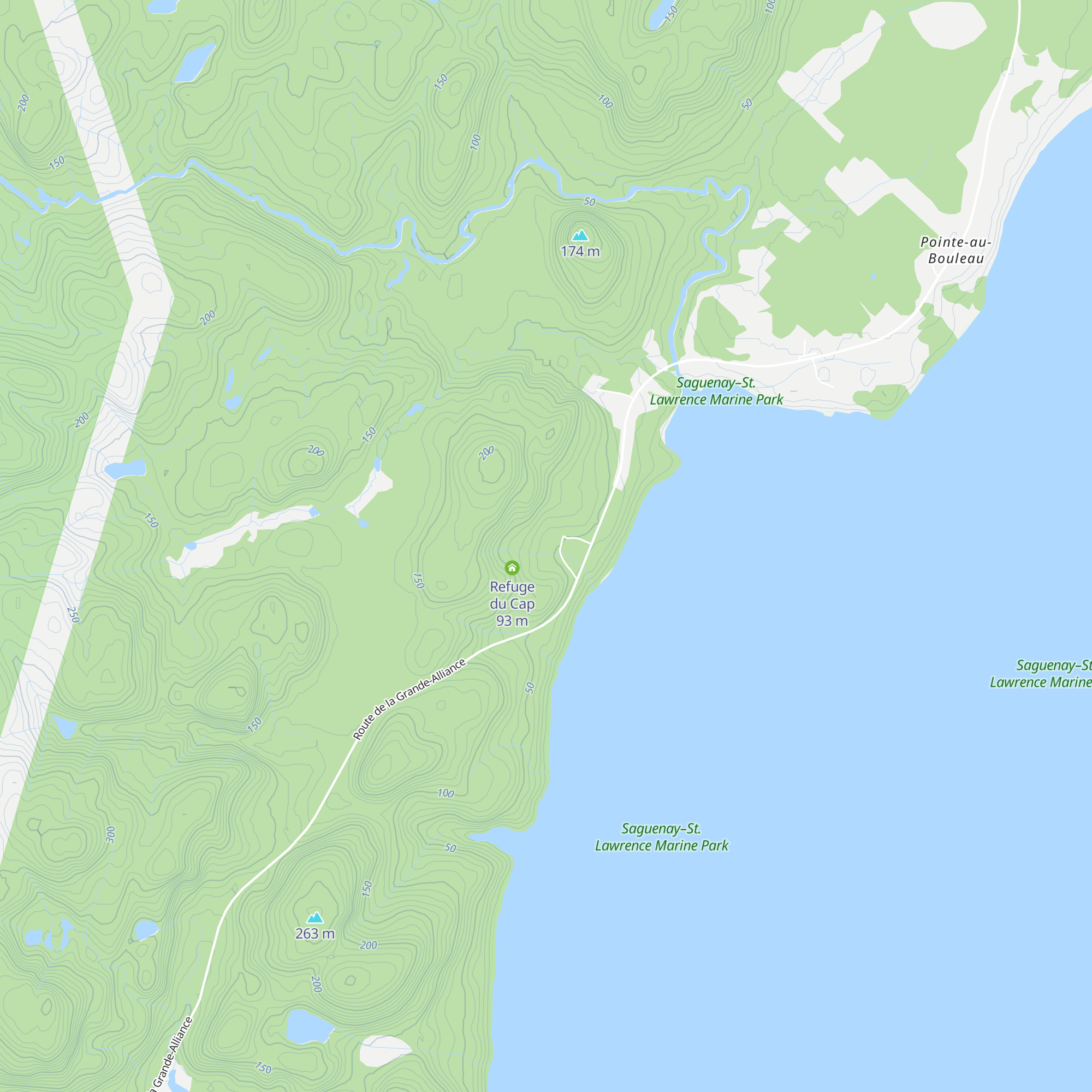 Refuge de la Pointe map
